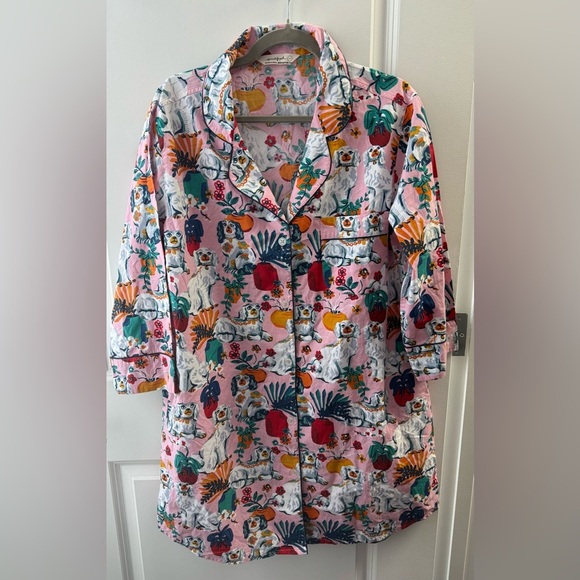Printfresh Other - NWOT Printfresh Nightgown Sleep Shirt “Good Dog” print Long Sleeve Cotton- S